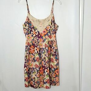 Tulle Summer Dress Floral Medium Spaghetti Straps